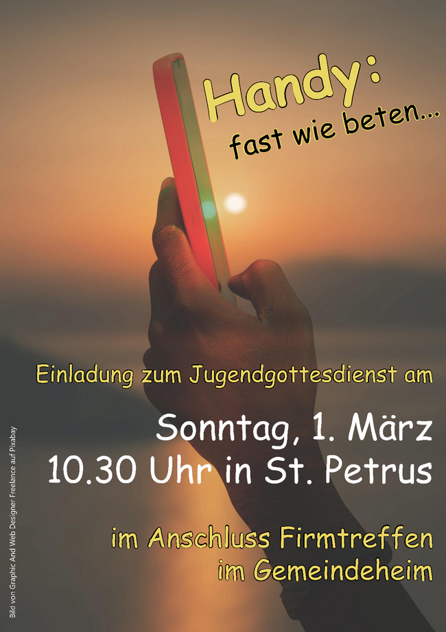 Einladung zum Jugendgottesdienst Einladung zum Jugendgottesdienst